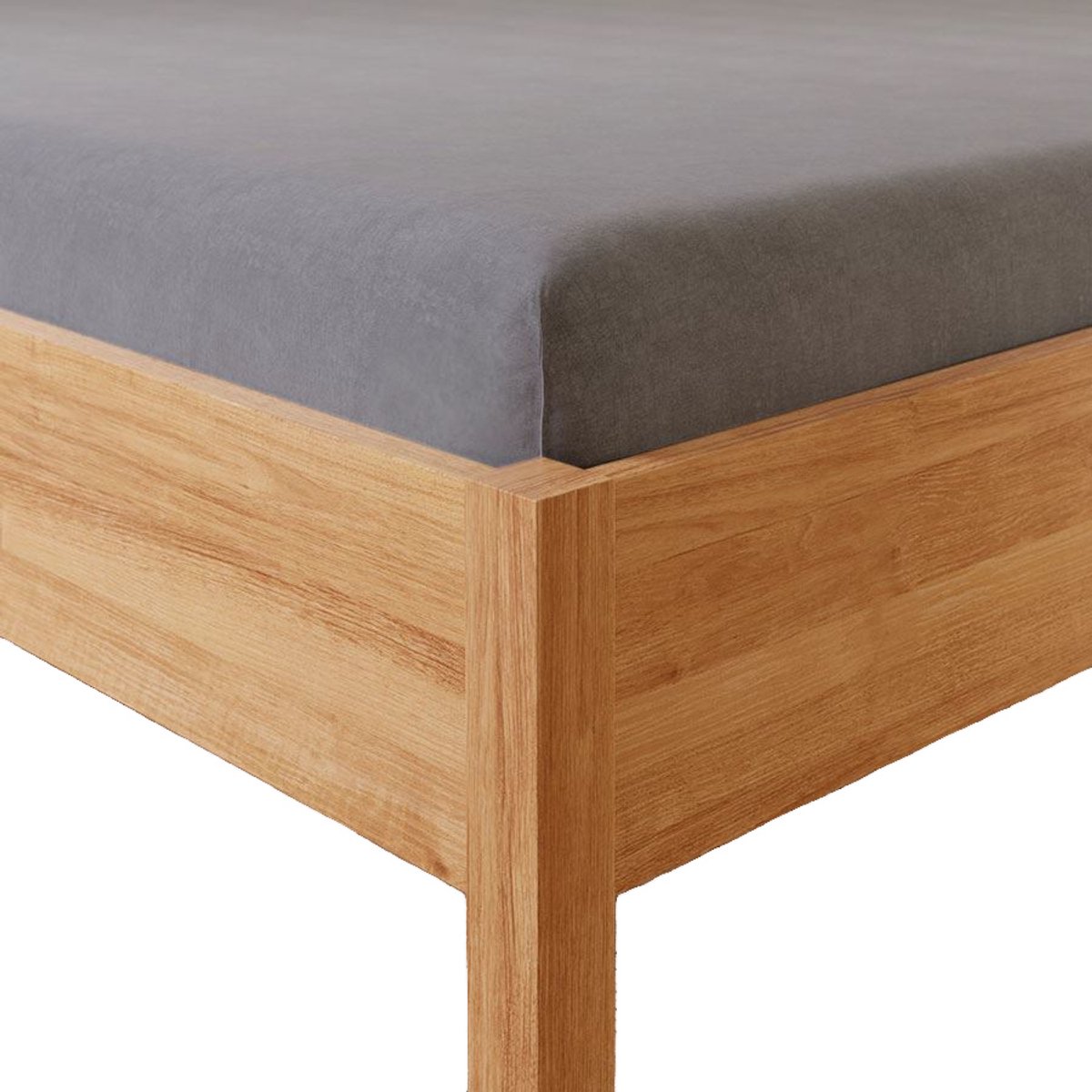 Jersey hoeslaken met elastiek 160x200 cm - Donkergrijs