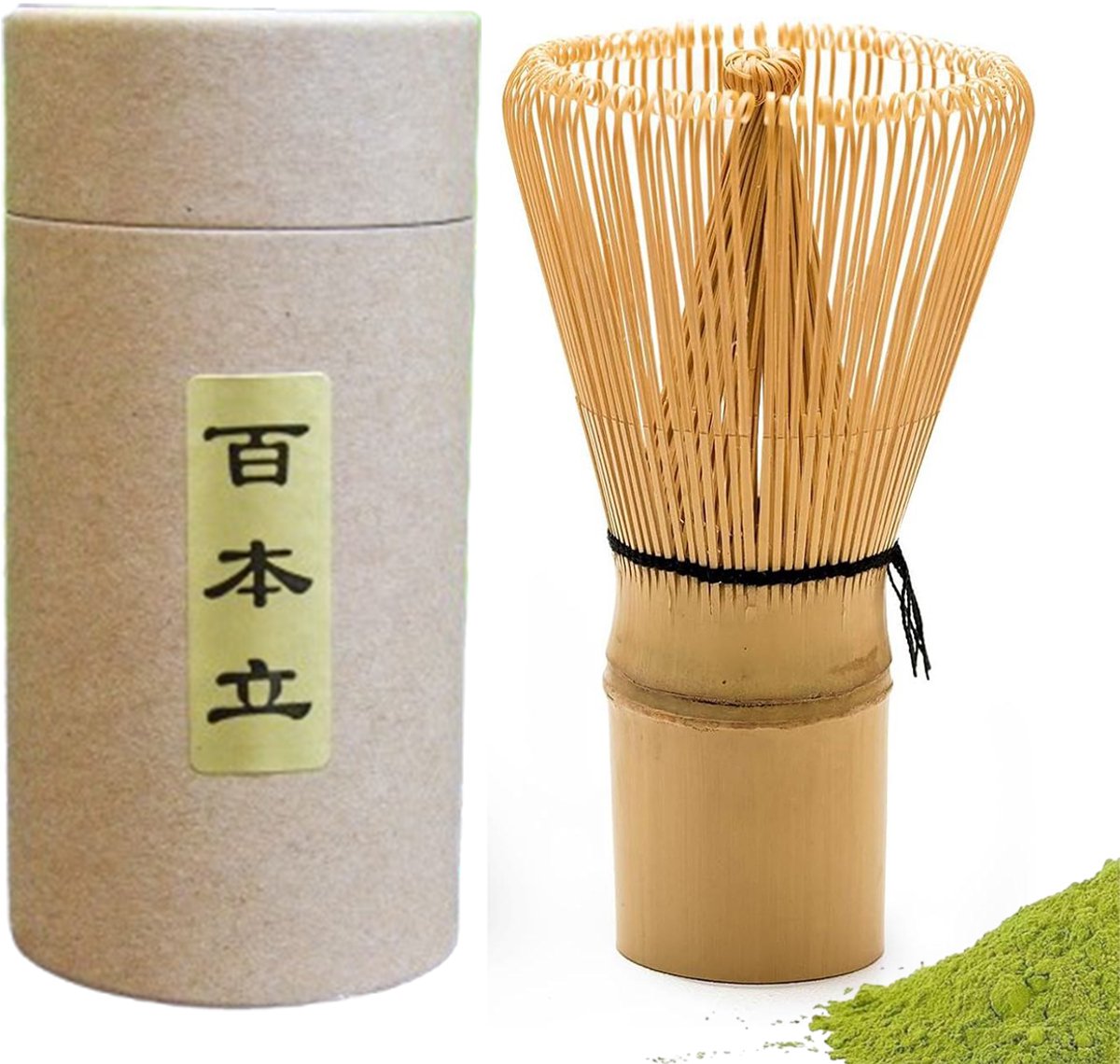 Gsedaox- Traditionele Matcha Klopper - Premium Matcha Whisk - 100 Borstels - Kwaliteit Bamboe