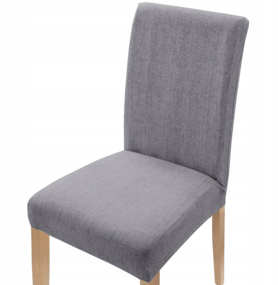 Universele Stoelhoes Grijs Melange Linnen Look - Elastisch & Wasbaar