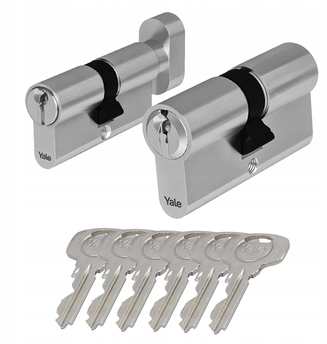 Yale Y500 Cilinderslotset 30/50mm met Knop 50G/30mm Nikkel