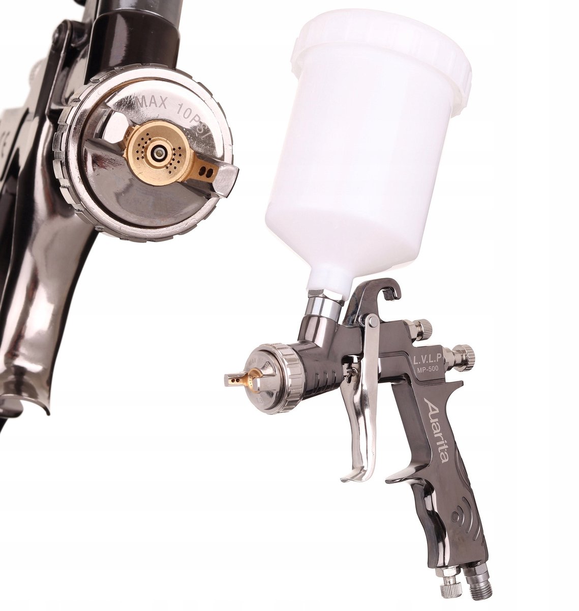 Merkloos Professioneel LVLP Verfspuitpistool met 2.0mm Mondstuk en 600ml Tank