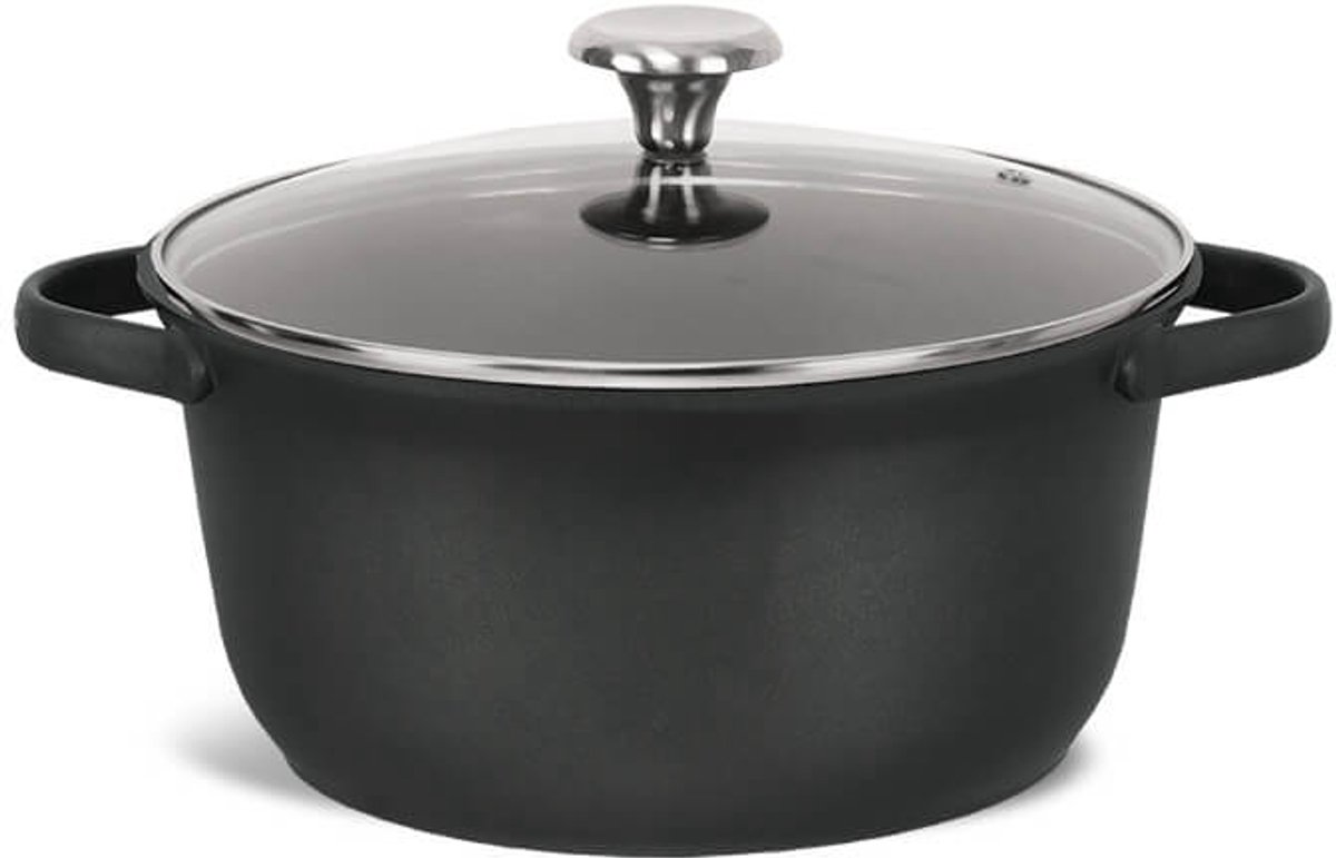 Grote Aluminium Pan met Deksel 28cm - 6.8L - Anti-aanbak