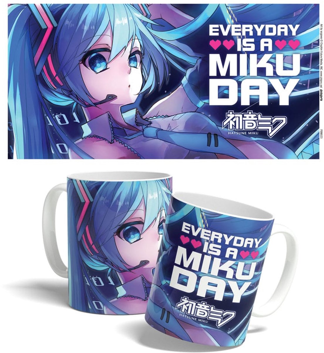 POPbuddies Hatsune Miku Mok / Beker Everyday is a Miku Day 325 ml Cups & Mok / Bekers
