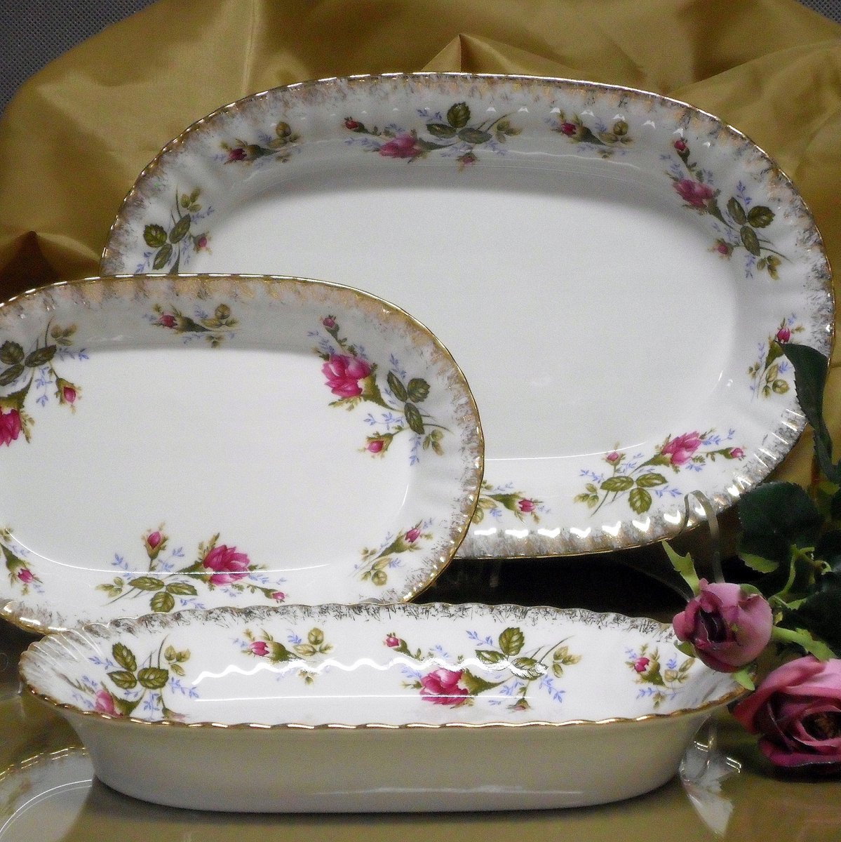 Ovale Saladekom 21 cm Iwona - Handbeschilderd porselein