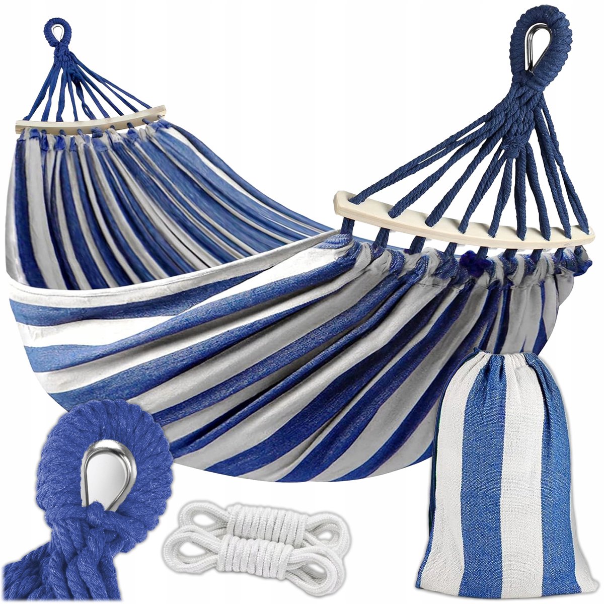 Tweepersoonshangmat XXL met Houten Spreid - Comfortabel en sterk