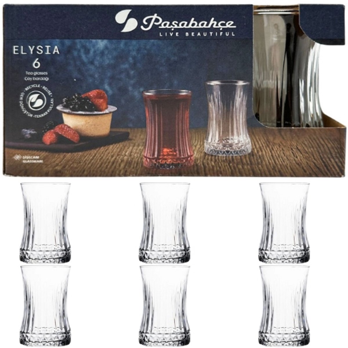 Pasabahce Turkse theeglazen Tulp 170 ml (6 stuks)