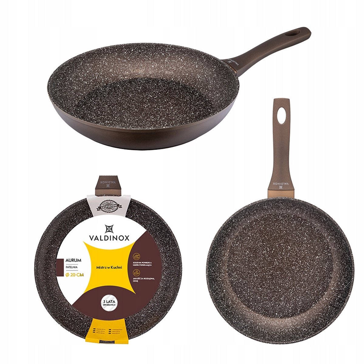 Valdinox Aurum Koekenpan Inductie 20 cm - Anti-aanbaklaag