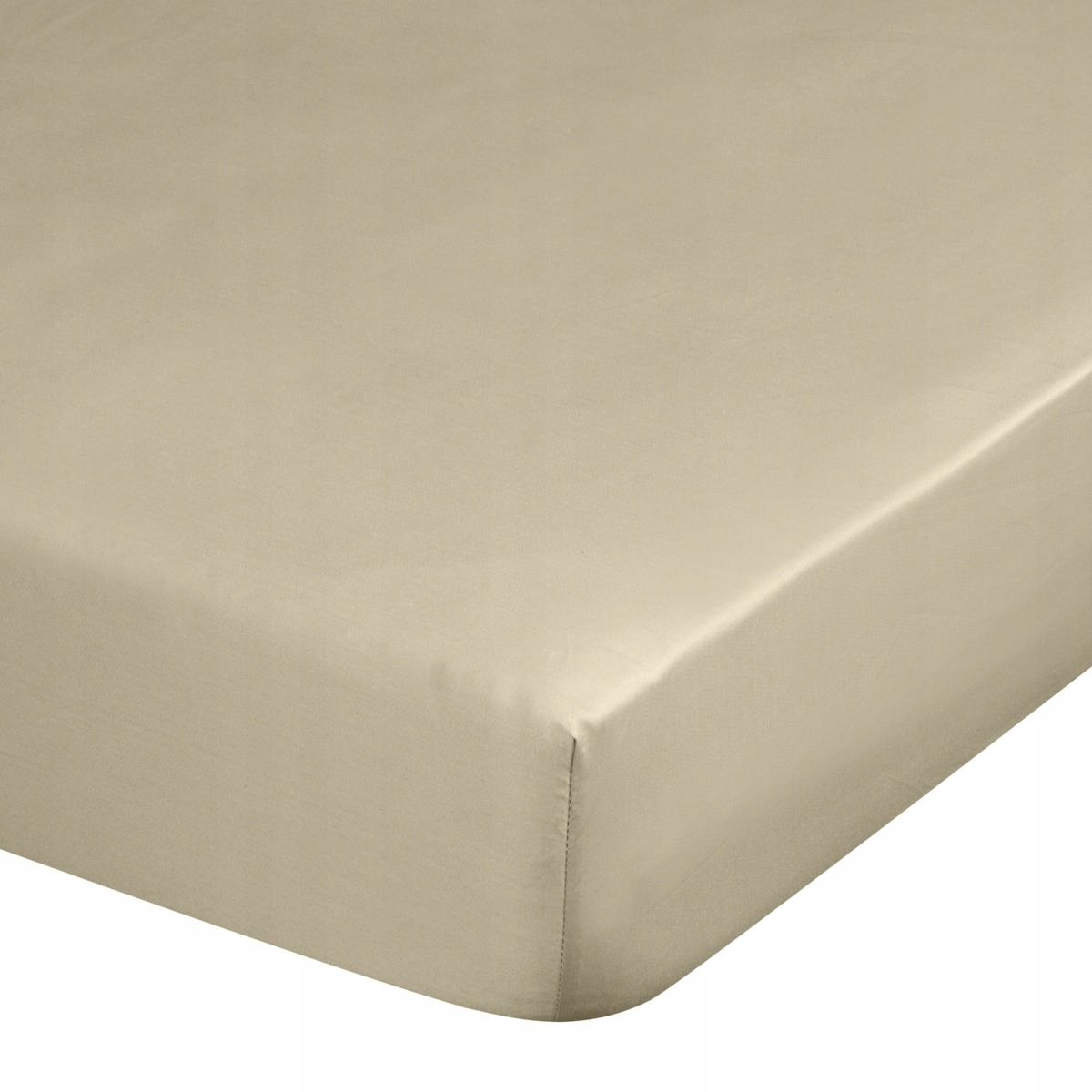 Beige satijnen laken met elastiek 140x200 cm