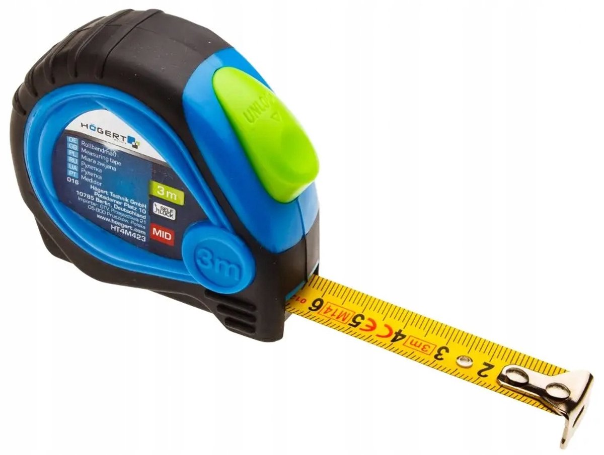 HOGERT Rolmaat 3m x 16mm MID Gecertificeerd