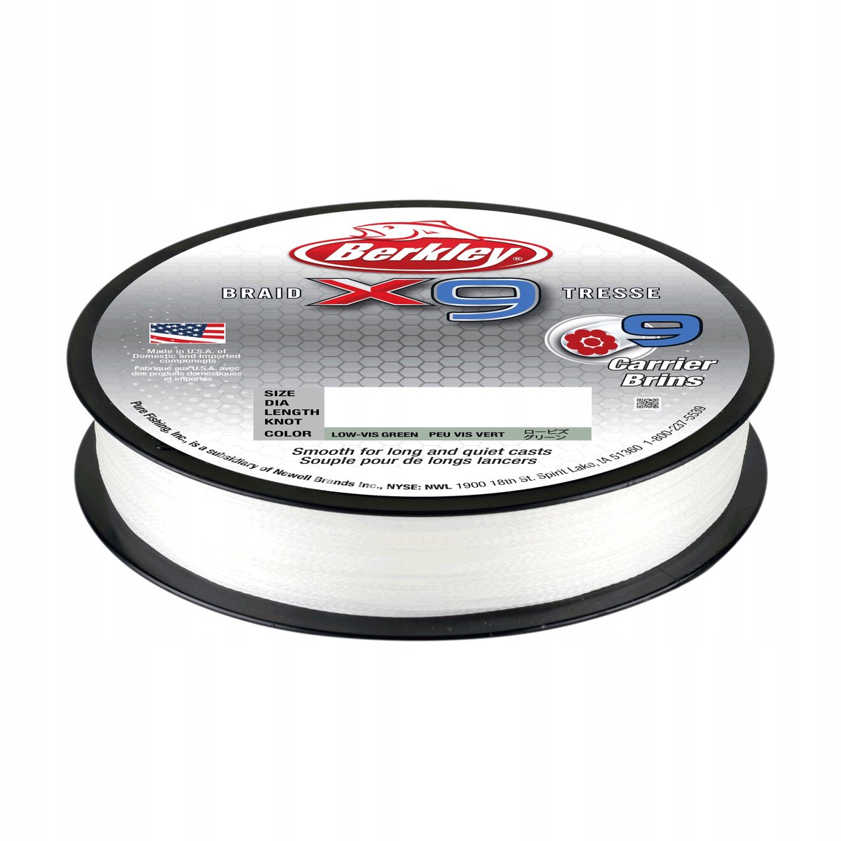 Berkley X9 Braid Vislijn - 0.30mm, 300m, Crystal