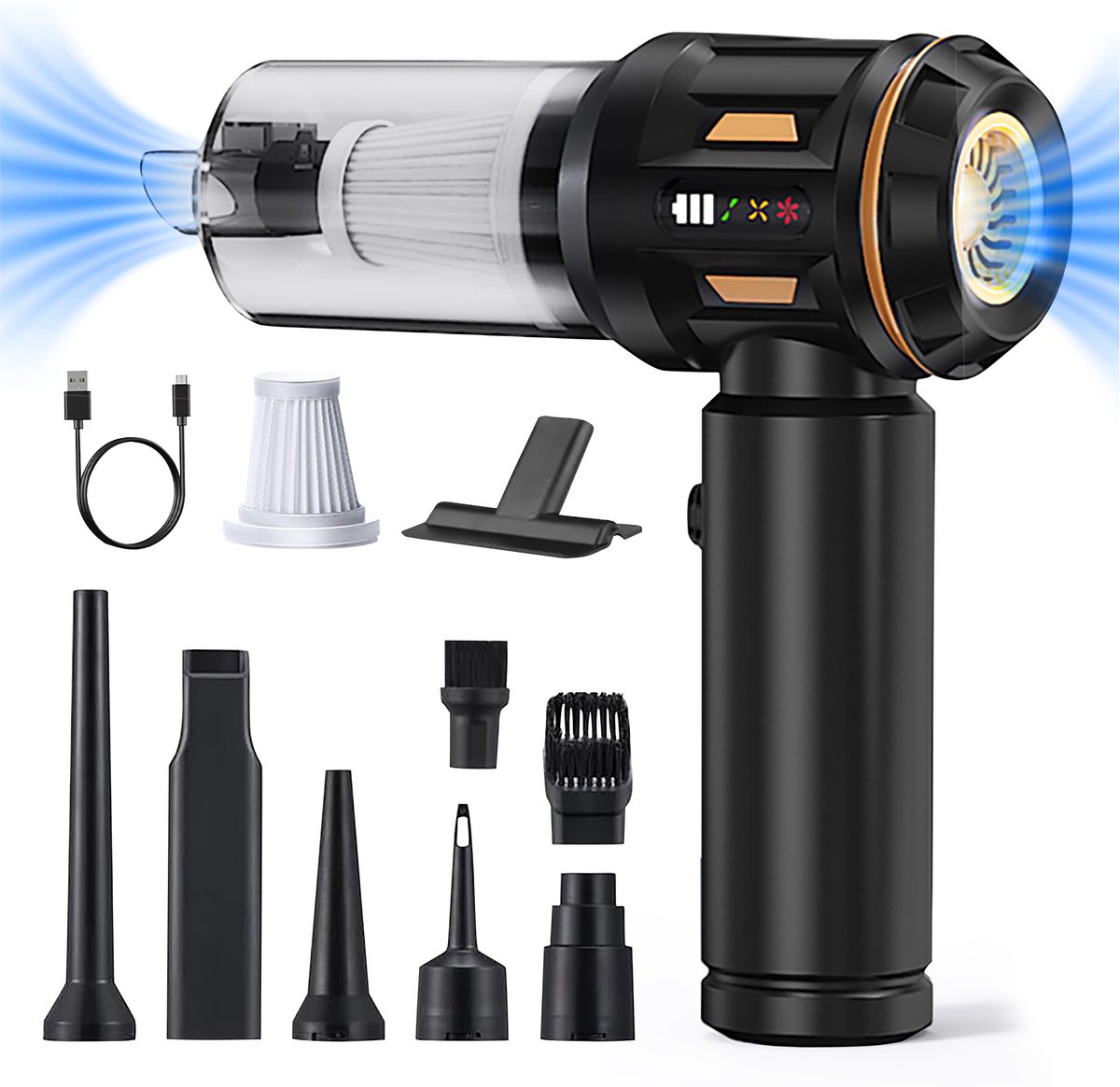 Image of Air duster 95.000RPM - Blazen & Zuigen - perslucht - Compressed Air - stofblazer - luchtblazer - Computer schoonmaakartikelen