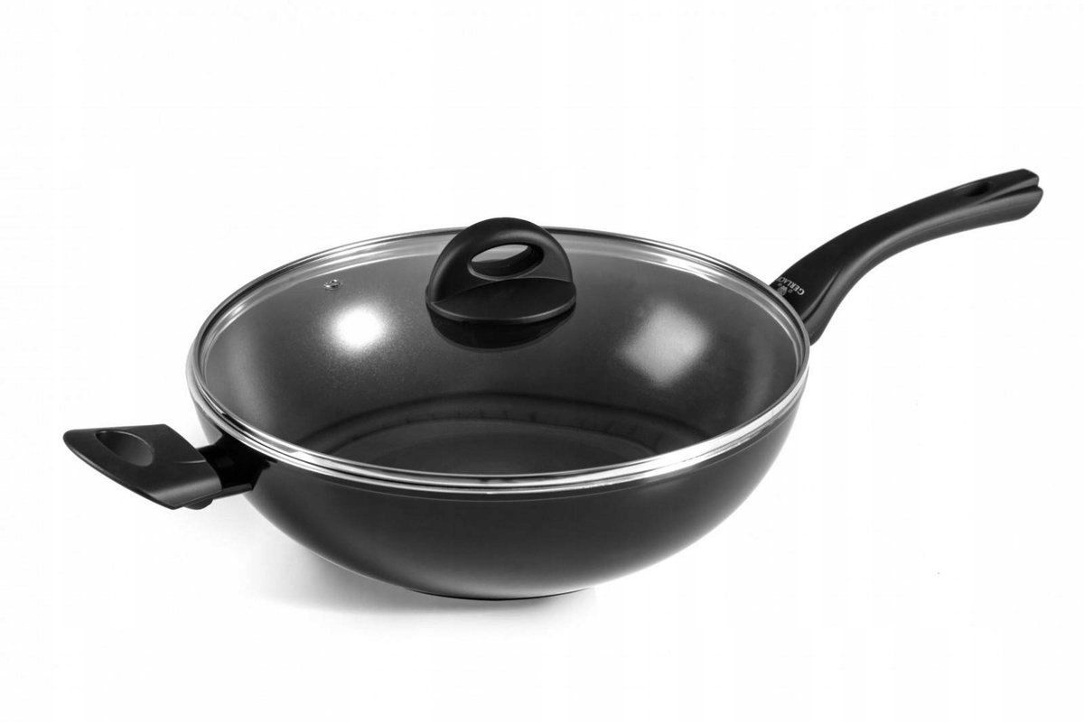 Gerlach Harmony NK325 Wokpan met Antiaanbaklaag & Glazen Deksel