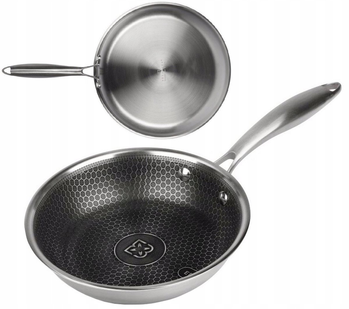 RVS Koekenpan 18cm Honingraat - Geschikt voor Inductie