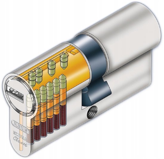 ABUS profielcilinder D6XNP 30/35 met 5 sleutels en codekaart - deurslot voor huis- en flatdeuren - dubbele cilinder met nood- en gevarenfunctie