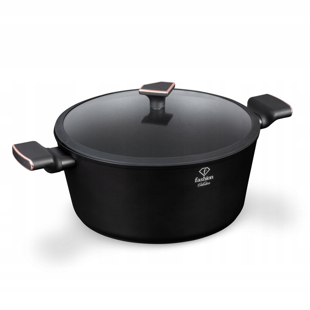 Gourmet Pan 30cm Mat Zwart-Roségoud met Deksel - 8L