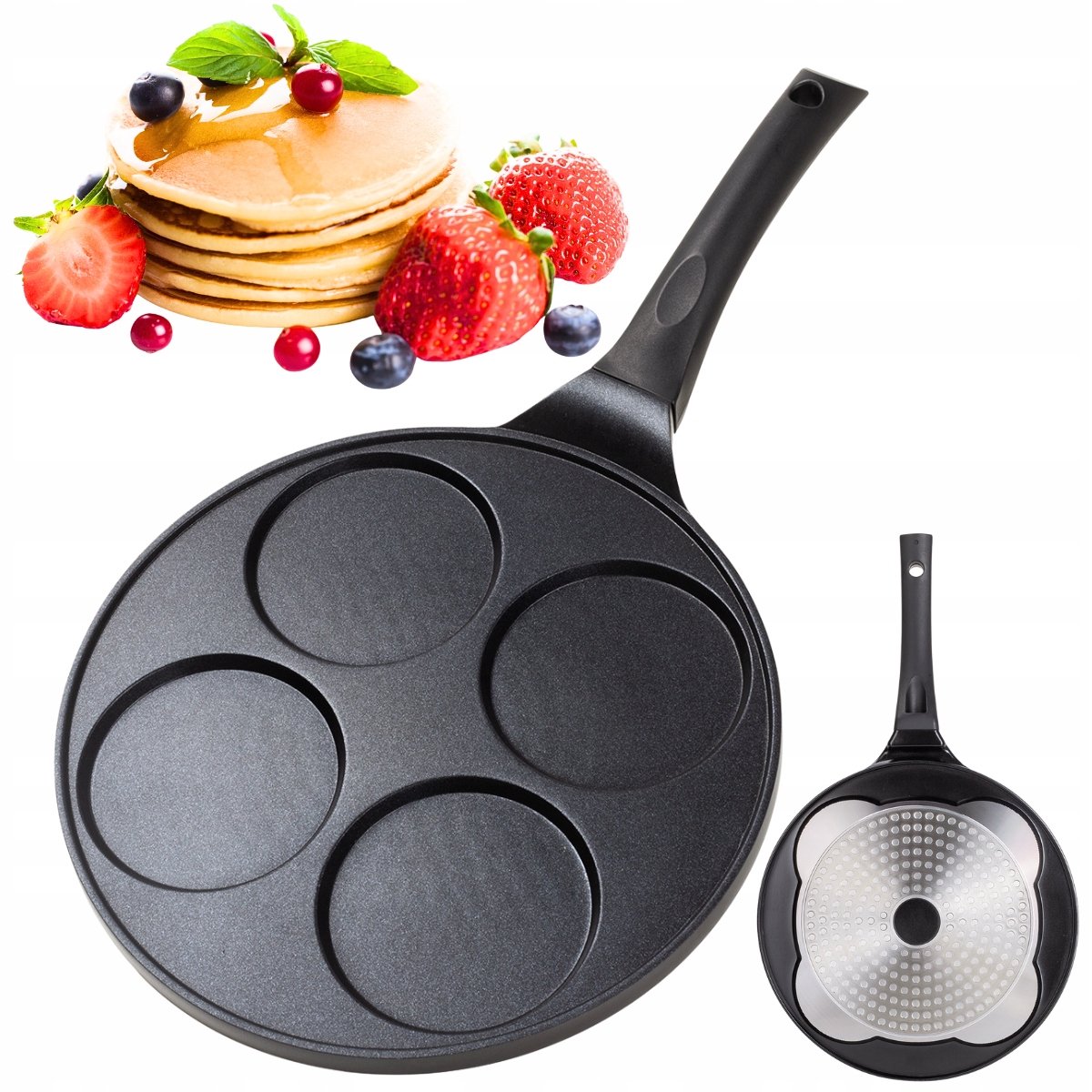 Kamille Pannenkoekenpan 26 cm - Anti-aanbak, Inductie & Gas
