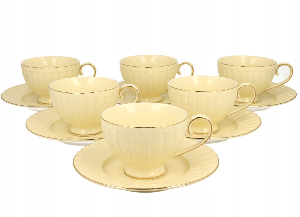 Duo Nina Porseleinen Kopjes 220 ml - Set van 6