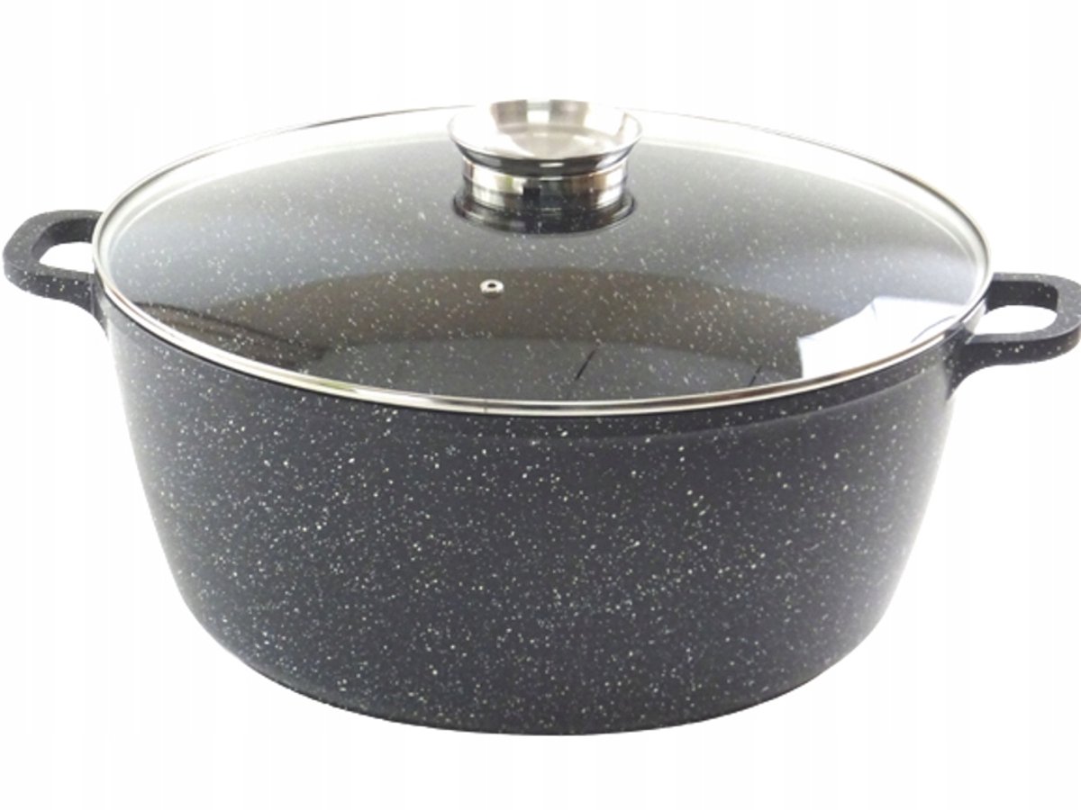 Granitische Braadpan met Deksel - 22 cm, 3.3L