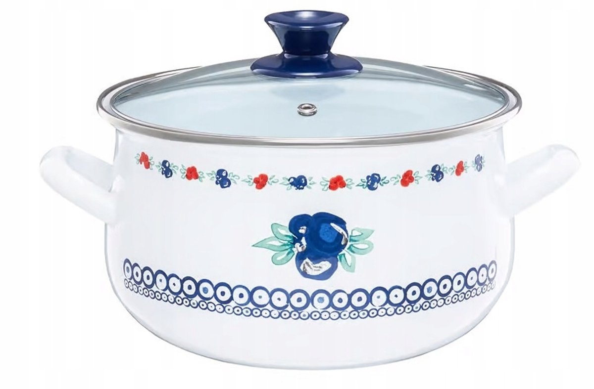 Emmeren Kookpan met Deksel - 22 cm, 5L - Traditioneel Design