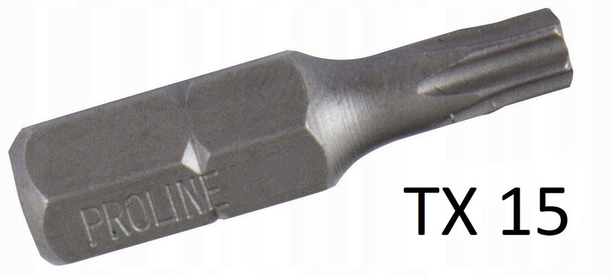 Proline Torx Bit T15x25mm 1/4" - Hoge Kwaliteit Staal