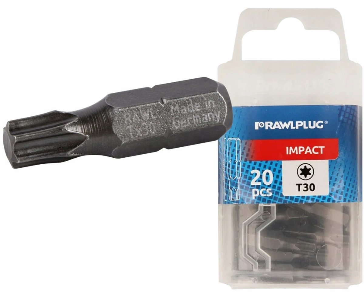 Rawlplug Torsion Torx T30 Slagbits 25mm - 20 st