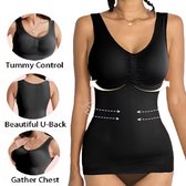 Shapewear gainant femme avec effet ventre plat – Débardeur correcteur sans coutures – Zwart – Taille XL – Effet ventre plat et correction de la posture – Gainant extensible et confortable
