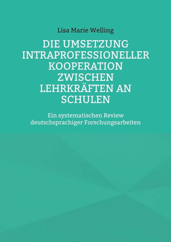 Erziehungswissenschaftliche Impulse 8 - Die Umsetzung intrap ... - cover