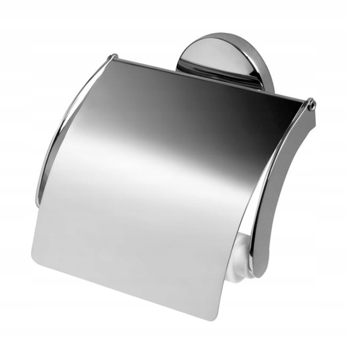 Bisk Chroma Toiletrolhouder met Klep - Chroom