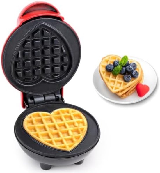 Compact Hartvormig Wafelijzer — Antiaanbaklaag