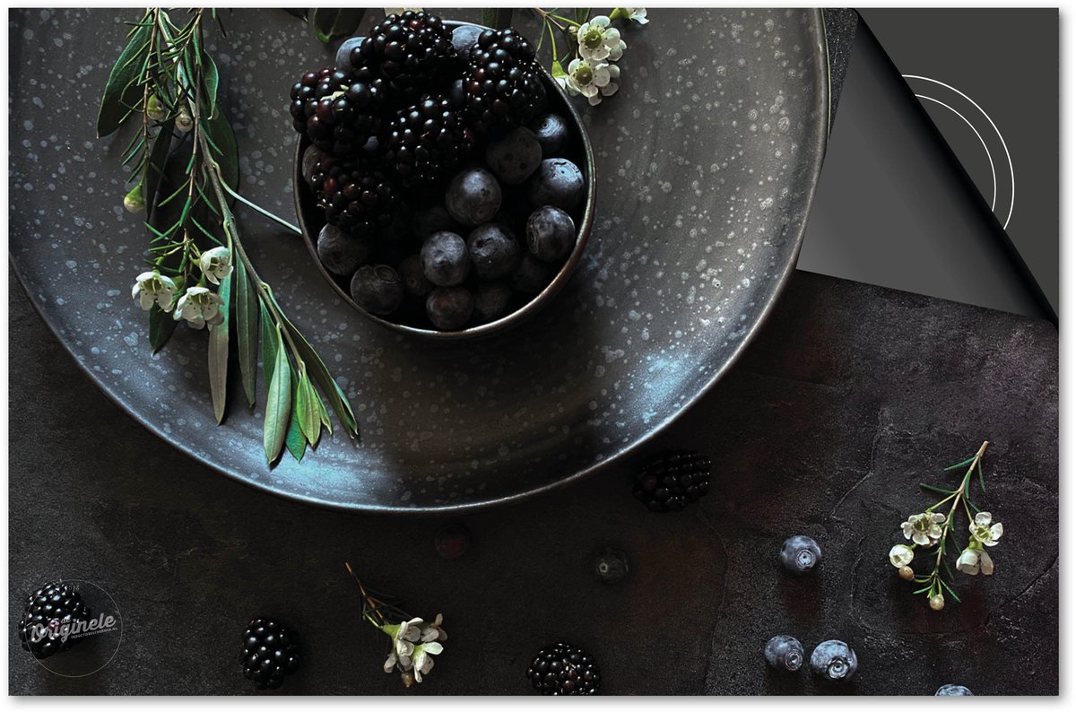 Inductie Beschermer Sweet & Black print Exclusief 77x51cm