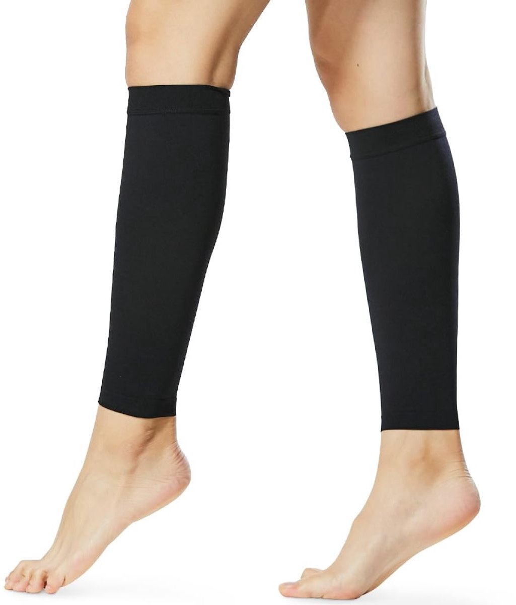 TuseRxln Kuit Compressie - Calf Sleeves - Graduele Druksteun - 2 stuks - Voor Sport & Reizen - Zwart