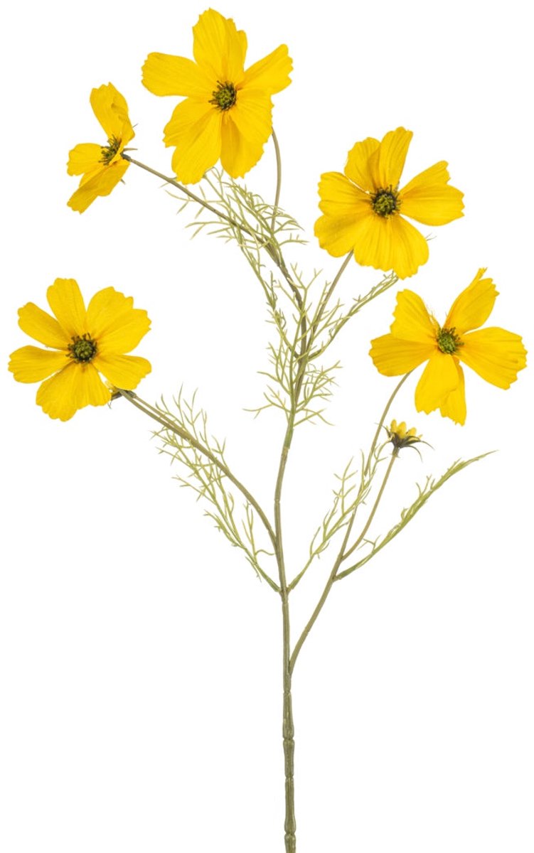Emerald Kunstbloem Cosmos 75cm geel - Kunstplant voor binnen