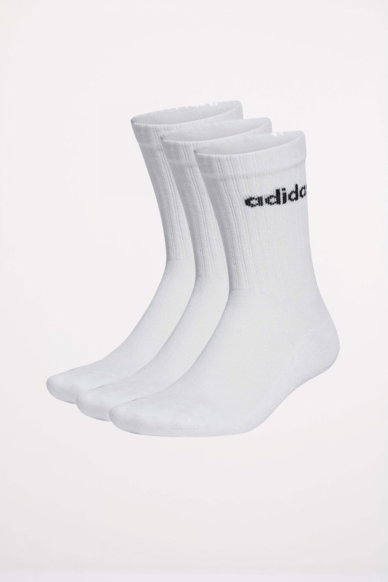 adidas Sportswear Linear Gevoerde Sokken 3 Paar - Unisex - Wit- 43-45 — cadeau in Cadeau-ideeën - foto 2
