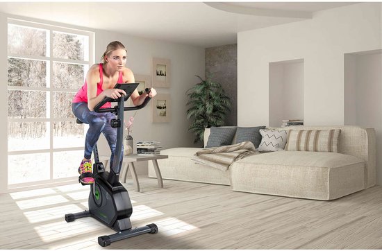 Tunturi Cardio Fit B35 Hometrainer - Fitnessfiets - 8 weerstandsniveaus - Hartslagmonitor - Ergonomisch - Verstelbaar stuur - Transportwielen - Versterkt frame