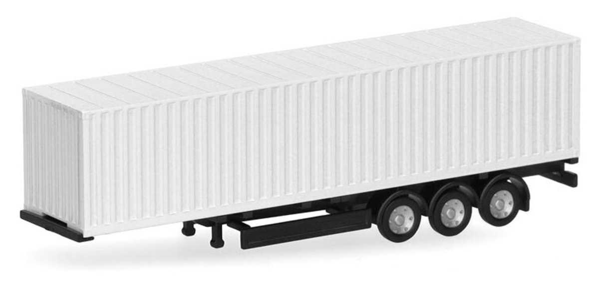 Herpa Oplegger / container 3a., wit (2 st.)