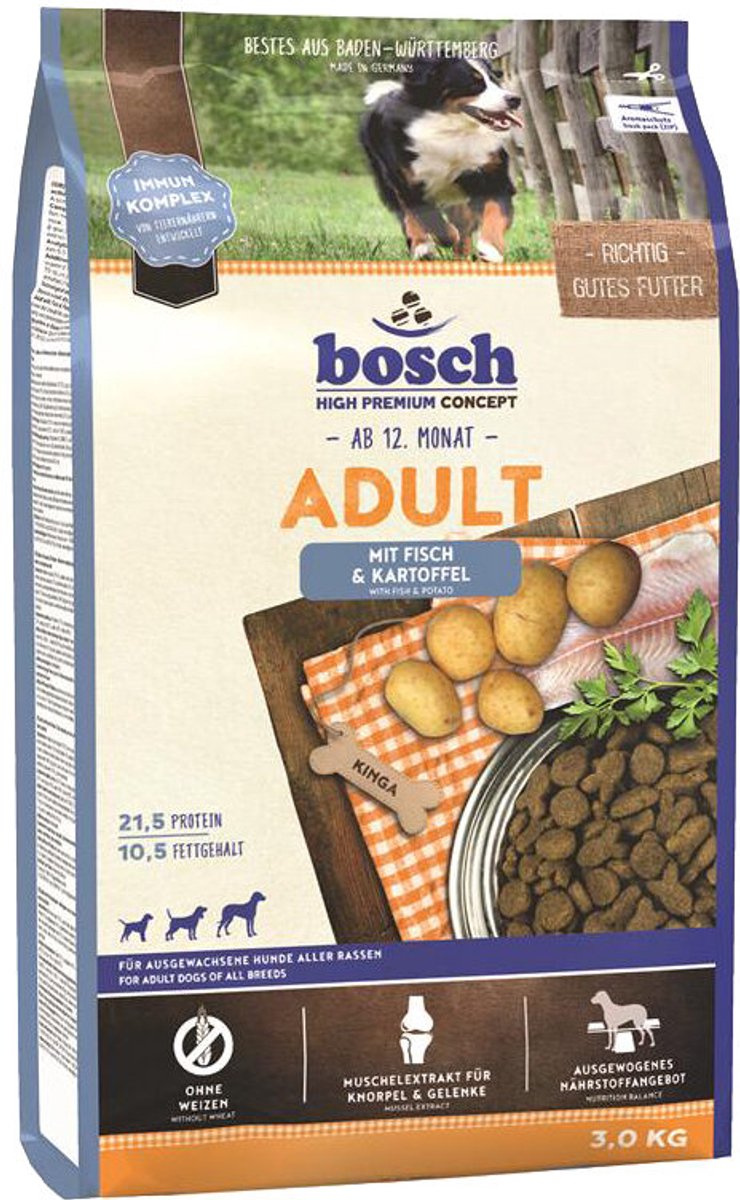 2x15kg bosch Adult Vis & Aardappel Hondenvoer