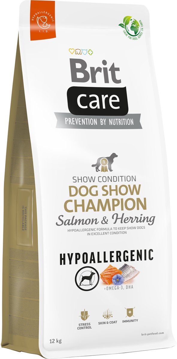 Brit Brit Care Hypoallergenic - Dog Show Champion - Zalm & Haring - 3 kg