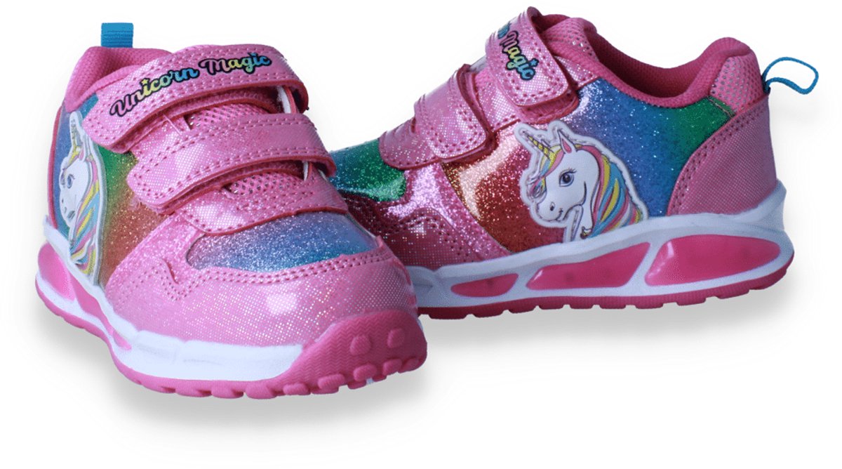 Unicorn Meisjes Sneaker Met Lichtjes | Fushia | Maat: 32