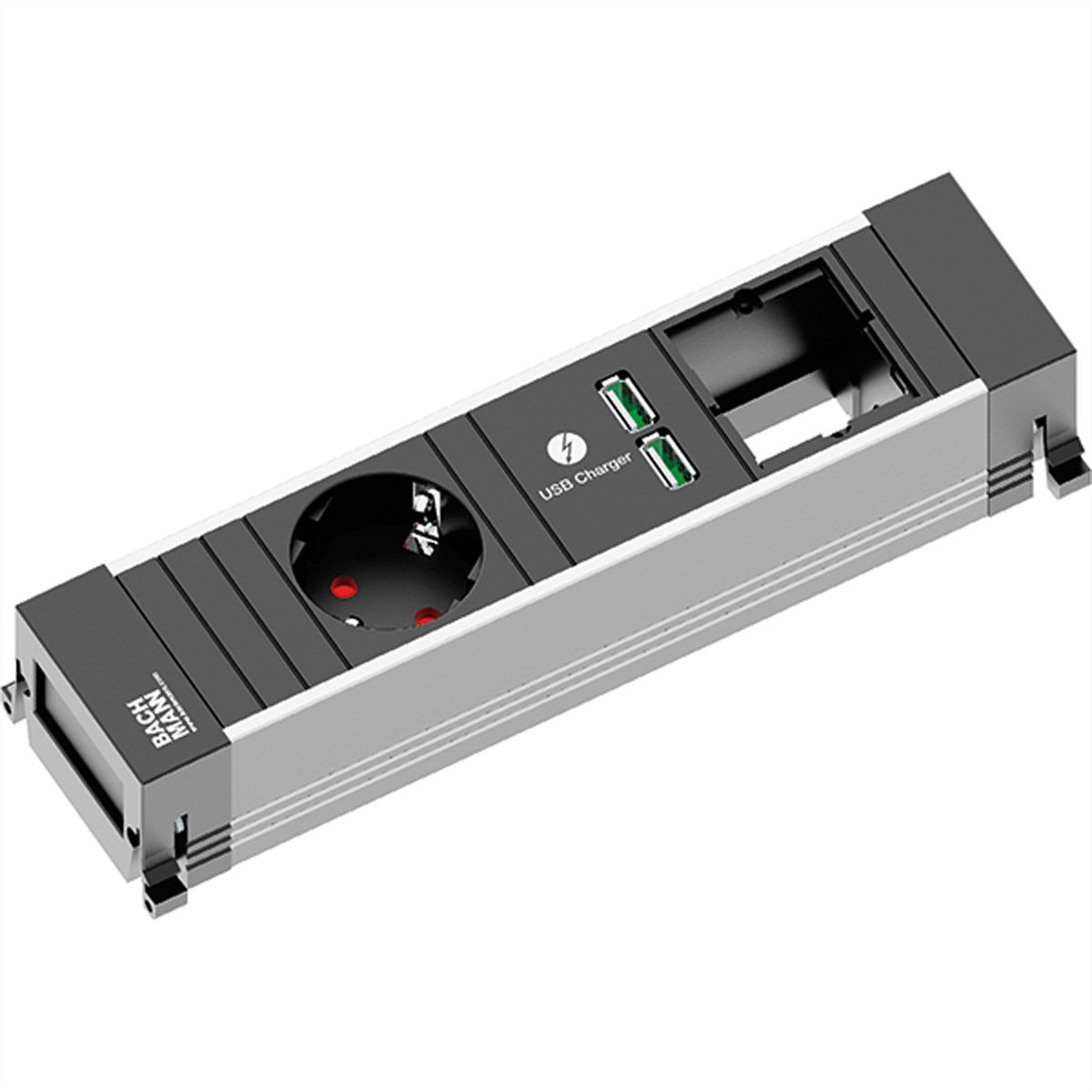 Bachmann 916.0039 power uitbreiding 0,1 m 1 AC-uitgang(en) Zwart