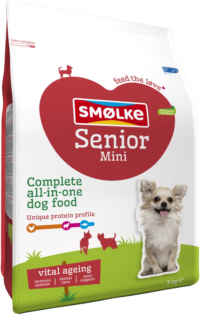 Smølke Senior Mini - Hondenvoeding - Kip - Lam - 3 kg