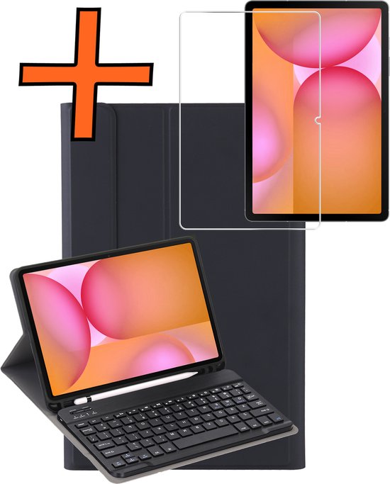 Nomfy toetsenbord hoes, tablethoes en screenprotector voor Samsung Galaxy Tab S10 Lite.