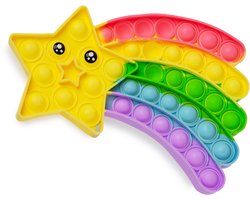 Pop It Ster – Fidget Toy – Regenboog – Stressverlagend Speelgoed voor Kinderen