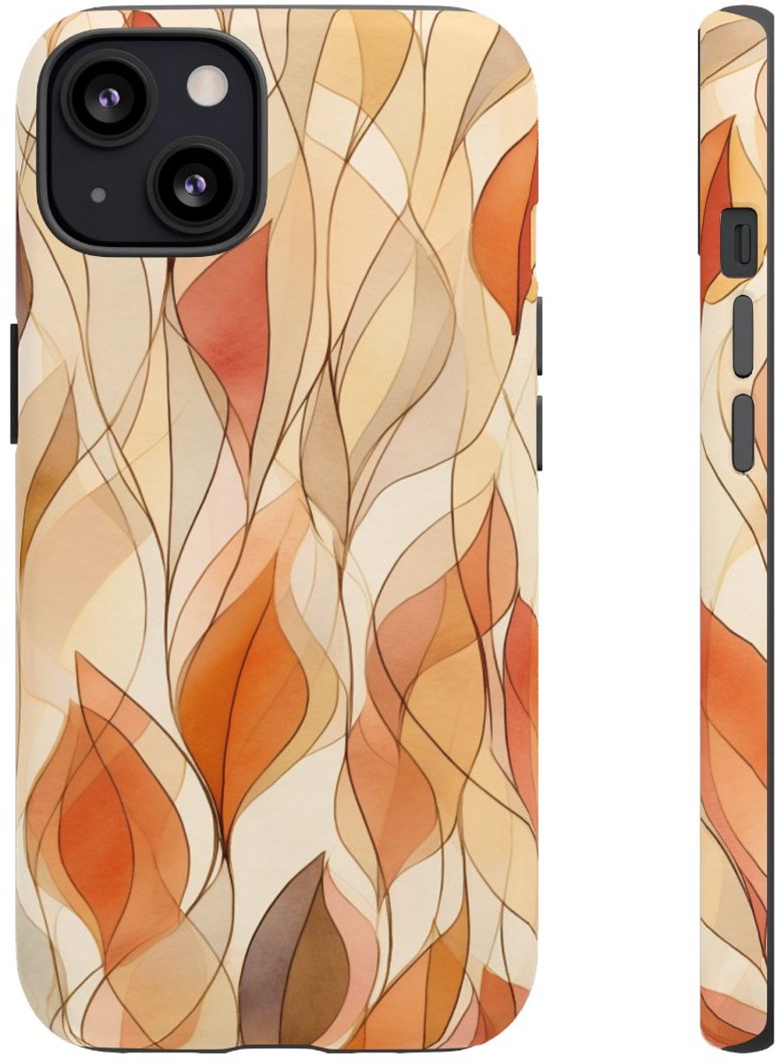 Aquarel Herfstbladeren Patroon – Telefoonhoesje Geschikt voor iPhone 13