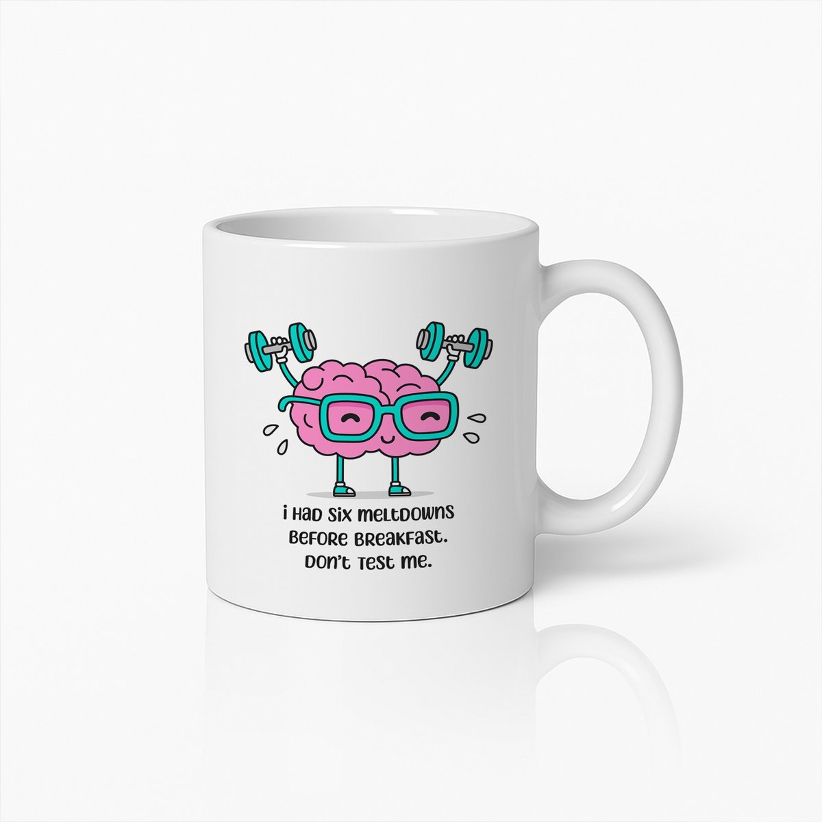 330ml Grappige Hersentraining Mok Zes Meltdowns Voor Ontbijt Koffiebeker