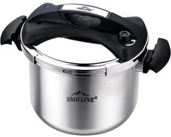 SMH LINE® Snelkookpan - 10 liter - Ø 26 cm - Pressure Cooker - RVS - Geschikt voor Alle Warmtebronnen Incl. inductie