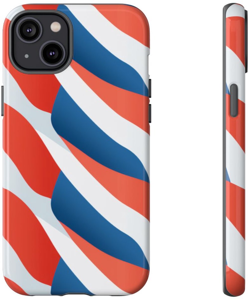 Minimalistisch Frans Vlagpatroon – Telefoonhoesje Geschikt voor iPhone 14 Plus