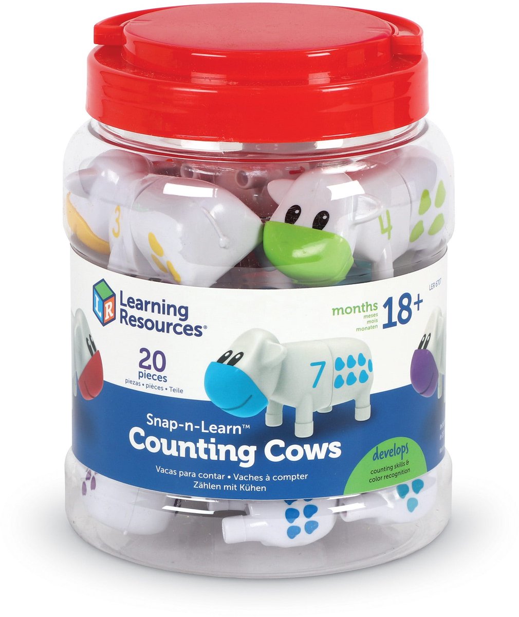 Learning Resources 1-2-3 counting cows wit 20-delig - 2+