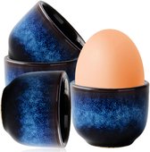 Coquetiers 4 pièces - Porcelaine, Coquetiers, Camping, Magnifiques coquetiers, Ensemble, Porte-œufs, Vaisselle, Couverts de cuisine, Compatible lave-vaisselle, Coquetier pour chaque table de petit-déjeuner, Œufs durs et mollets
