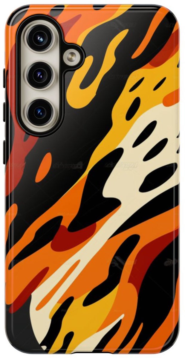 Abstract Dierenprint Patroon – Telefoonhoesje Geschikt voor Samsung Galaxy S24
