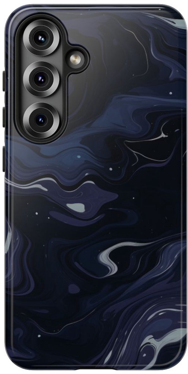 Donker Abstract Wervelend Patroon – Telefoonhoesje Geschikt voor Samsung Galaxy S25